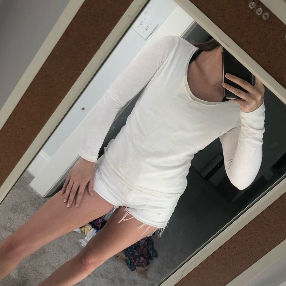 White long sleeve tee Size Small